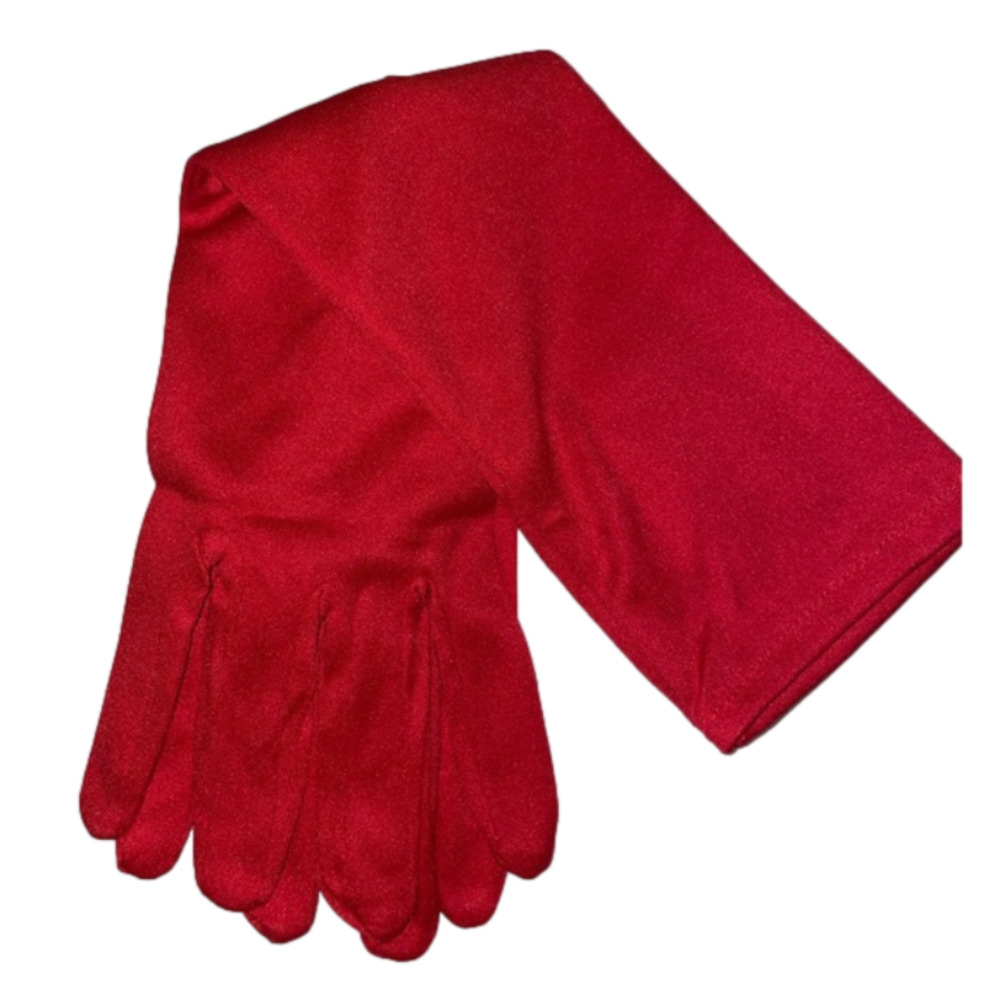 SIMPLICITY Red Long Adult Dress evening Gloves